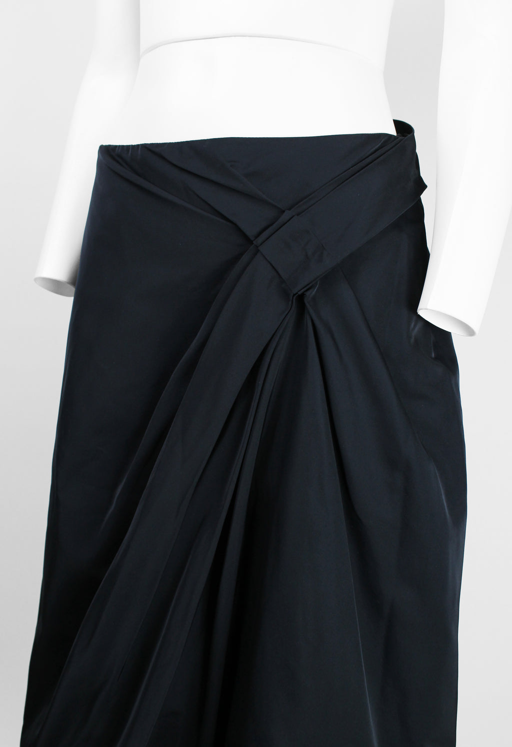 JIL SANDER SILK GATHERED BALLOON SKIRT