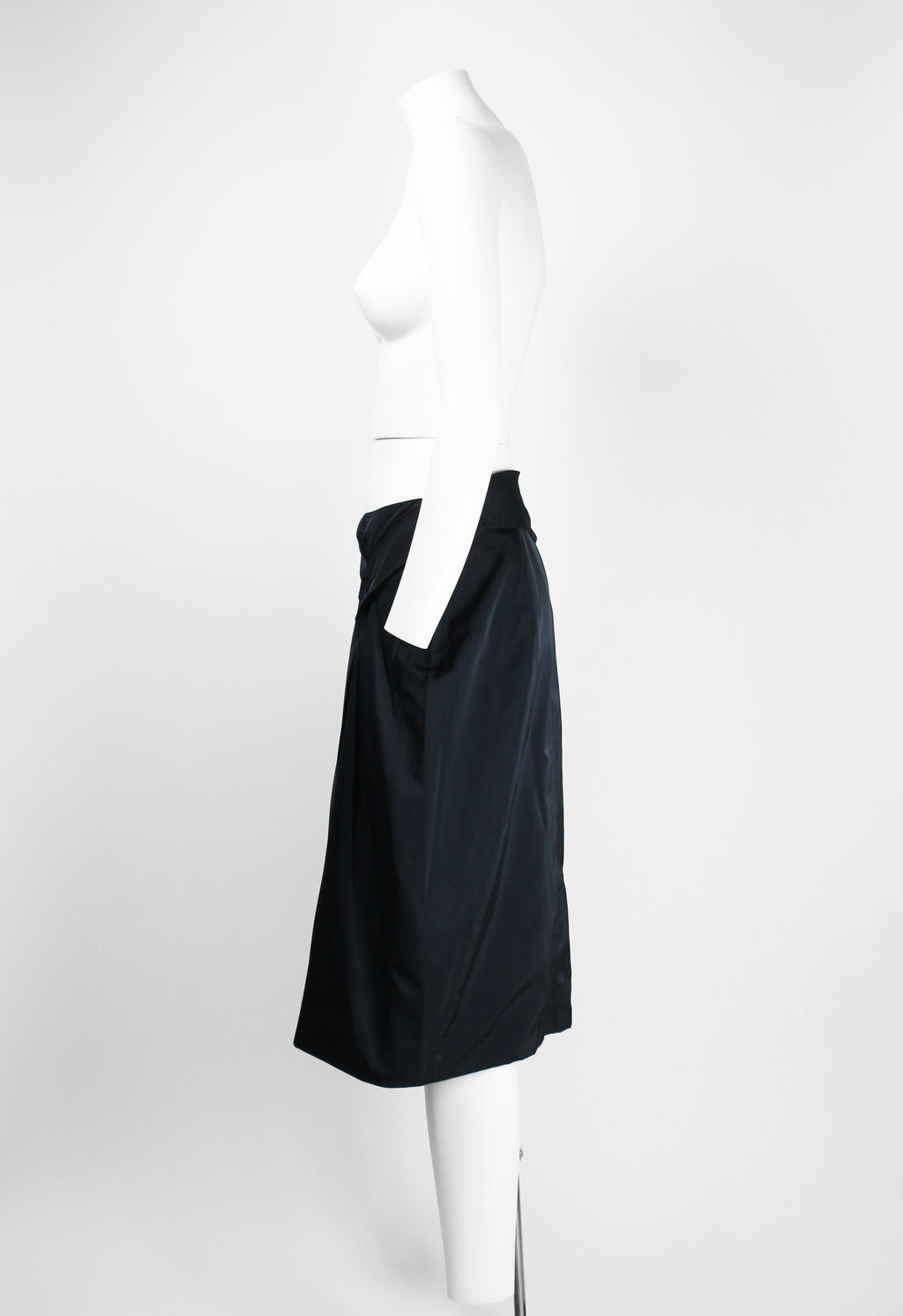 JIL SANDER SILK GATHERED BALLOON SKIRT