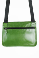 JIL SANDER GREEN LEATHER MULTI-POCKET CROSSBODY BAG
