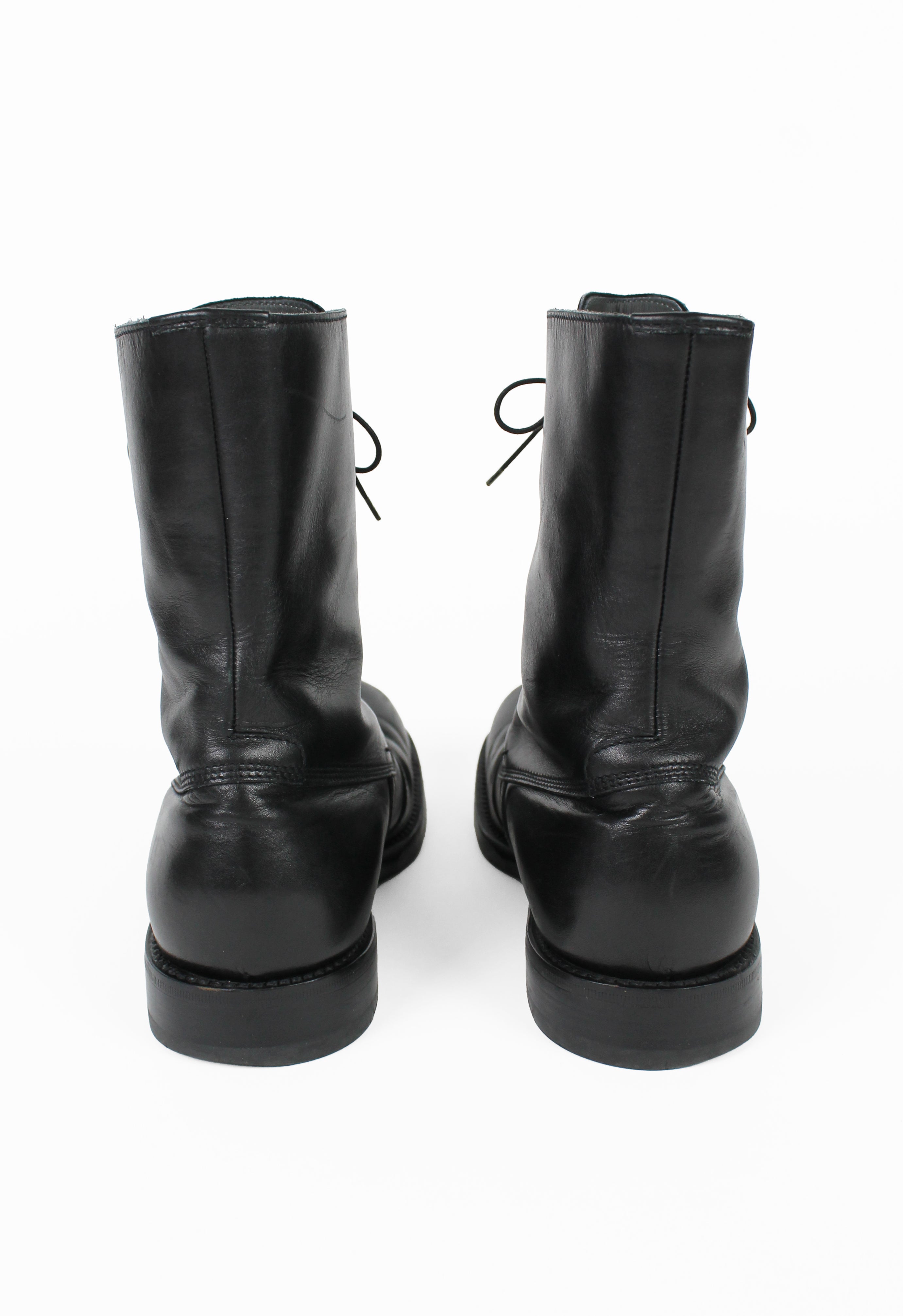 JIL SANDER LACE UP LEATHER COMBAT BOOTS