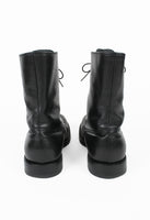 JIL SANDER LACE UP LEATHER COMBAT BOOTS