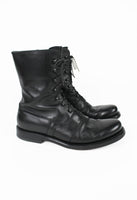 JIL SANDER LACE UP LEATHER COMBAT BOOTS