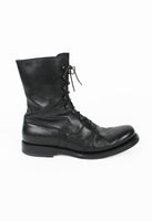 JIL SANDER LACE UP LEATHER COMBAT BOOTS