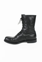 JIL SANDER LACE UP LEATHER COMBAT BOOTS