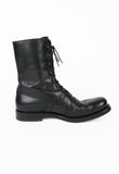 JIL SANDER LACE UP LEATHER COMBAT BOOTS