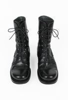 JIL SANDER LACE UP LEATHER COMBAT BOOTS