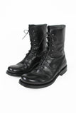 JIL SANDER LACE UP LEATHER COMBAT BOOTS
