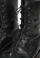 JIL SANDER LACE UP LEATHER COMBAT BOOTS