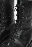 JIL SANDER LACE UP LEATHER COMBAT BOOTS