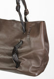 JIL SANDER LEATHER THREADED BAG