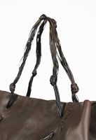 JIL SANDER LEATHER THREADED BAG