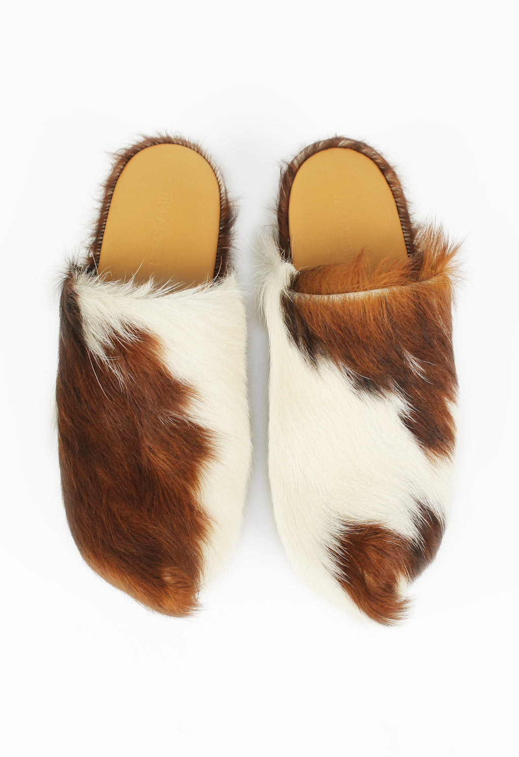 JIL SANDER PRE-FALL 2019 CALF HAIR CLOGS