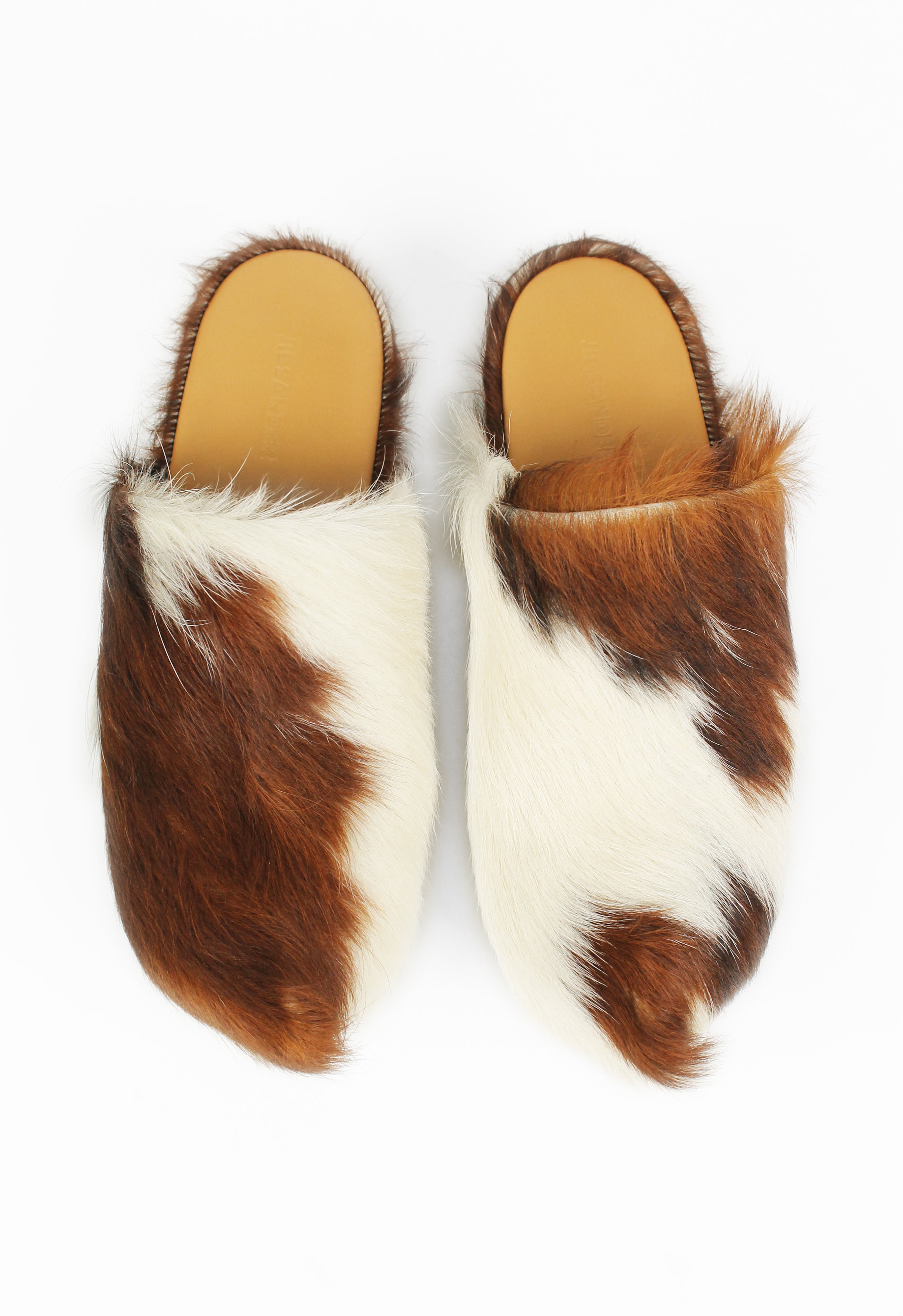 JIL SANDER PRE-FALL 2019 CALF HAIR CLOGS