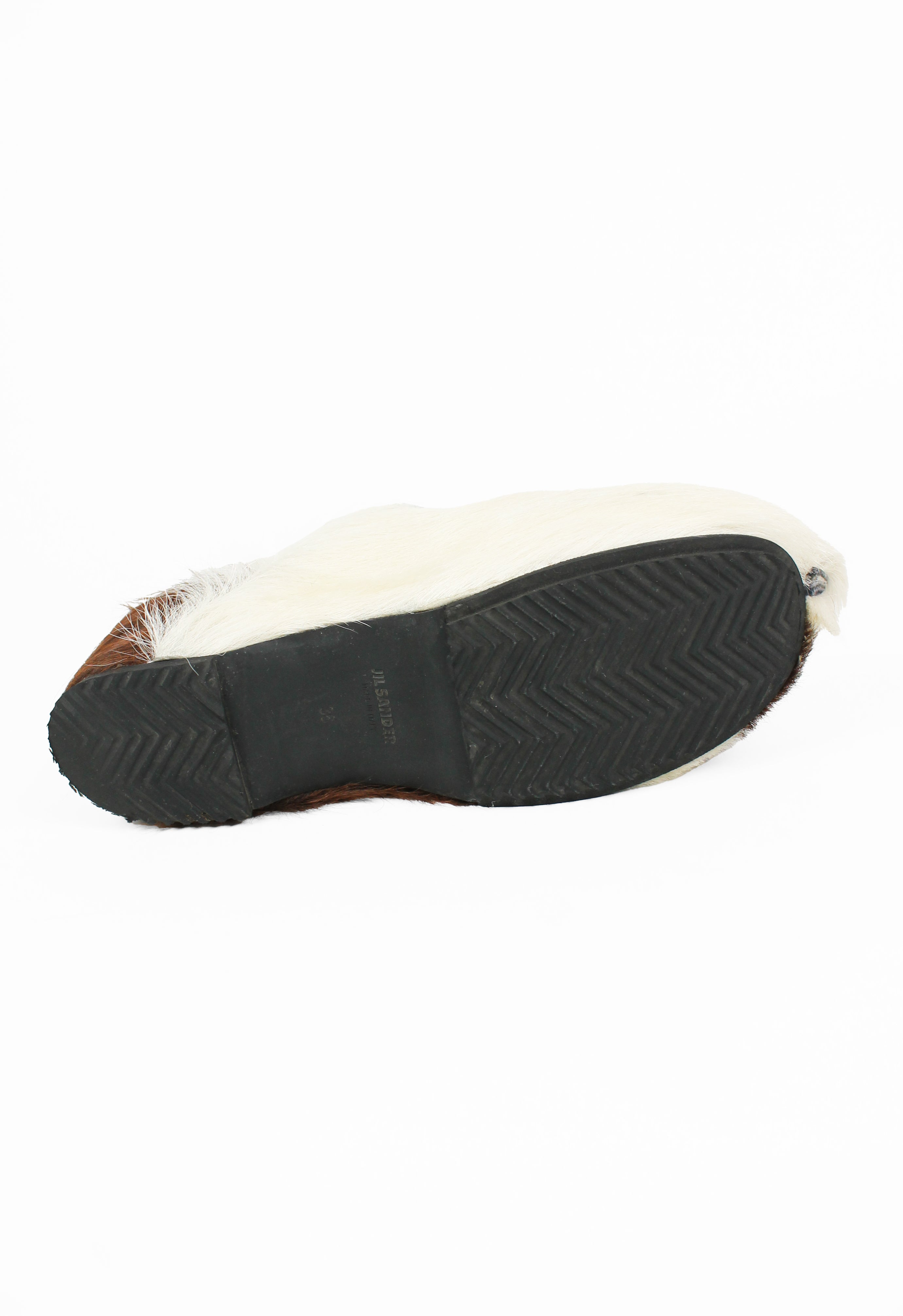 JIL SANDER PRE-FALL 2019 CALF HAIR CLOGS
