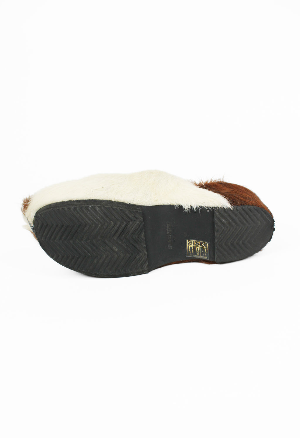 JIL SANDER PRE-FALL 2019 CALF HAIR CLOGS