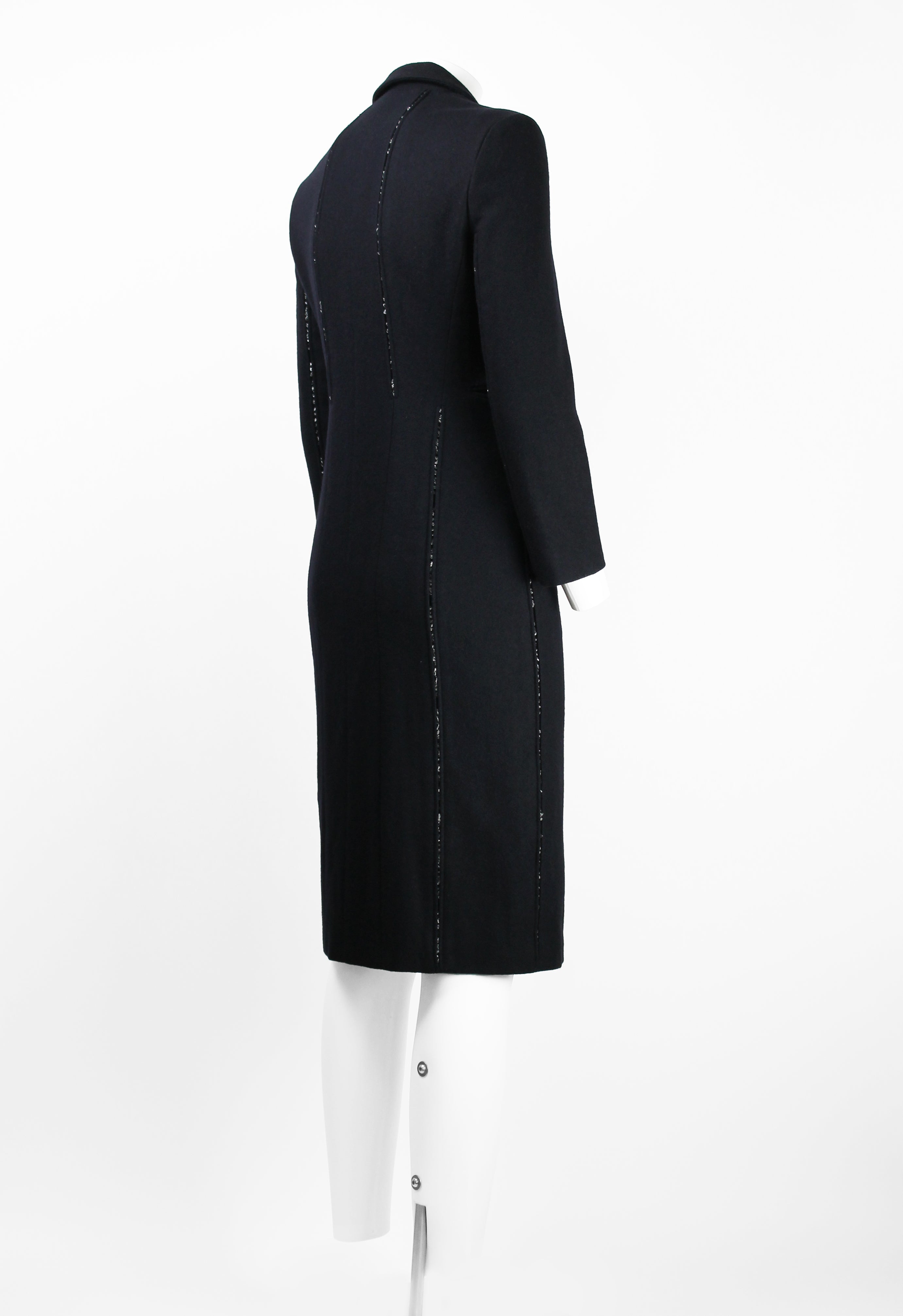 JIL SANDER RAF SIMONS FW 2008 VERTICAL BEADED COAT
