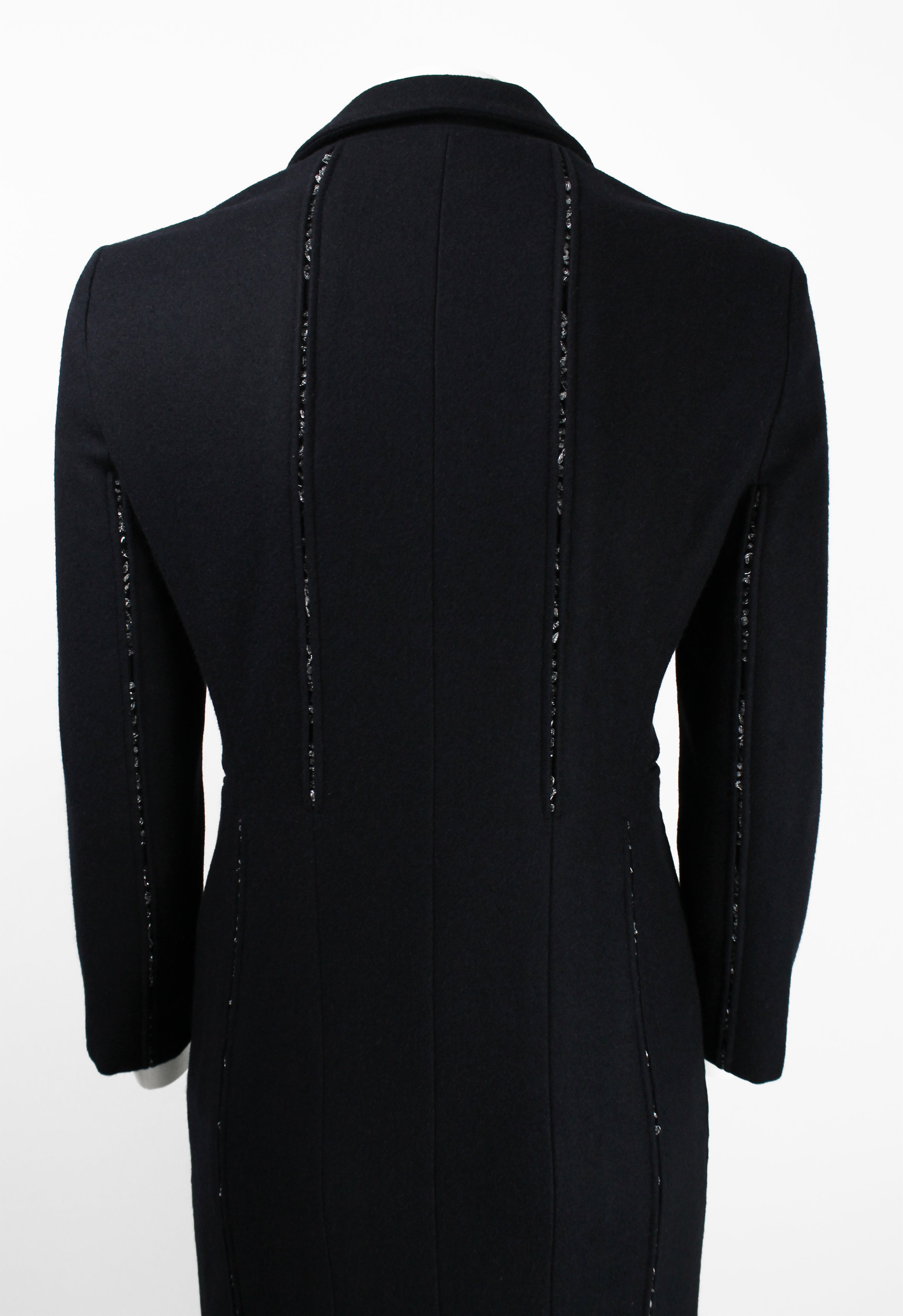 JIL SANDER RAF SIMONS FW 2008 VERTICAL BEADED COAT