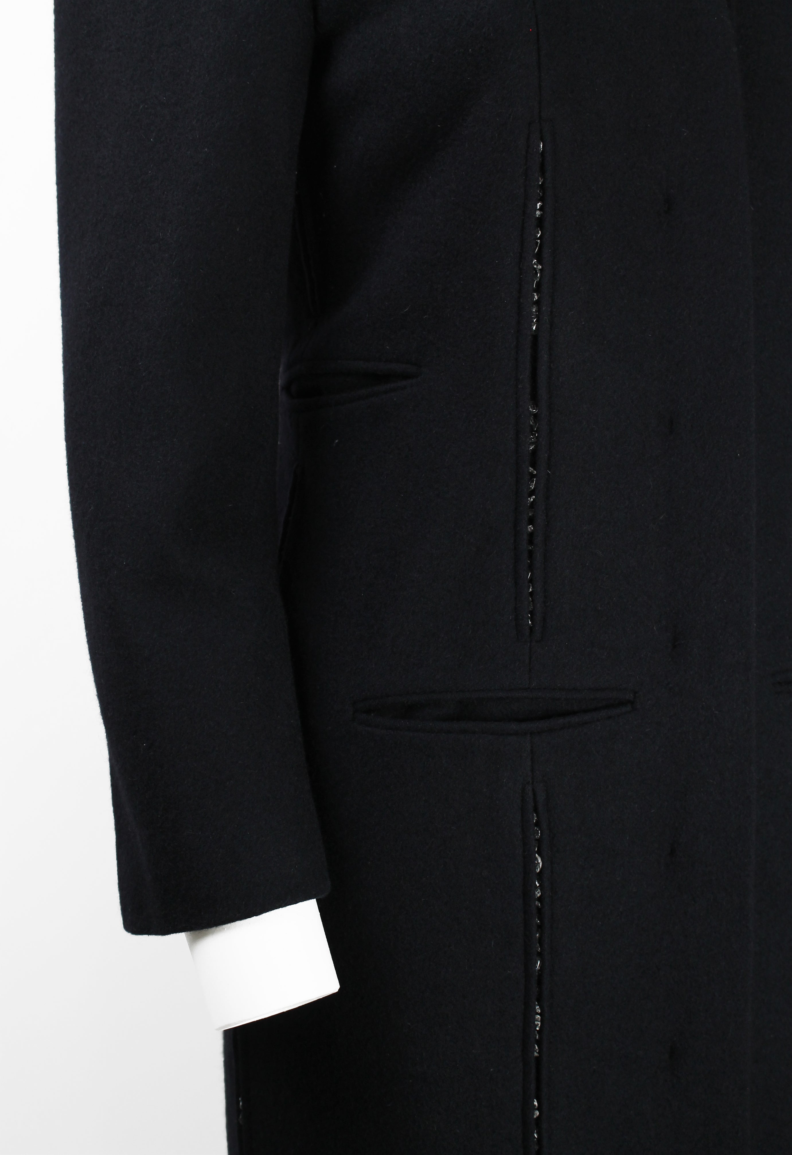 JIL SANDER RAF SIMONS FW 2008 VERTICAL BEADED COAT