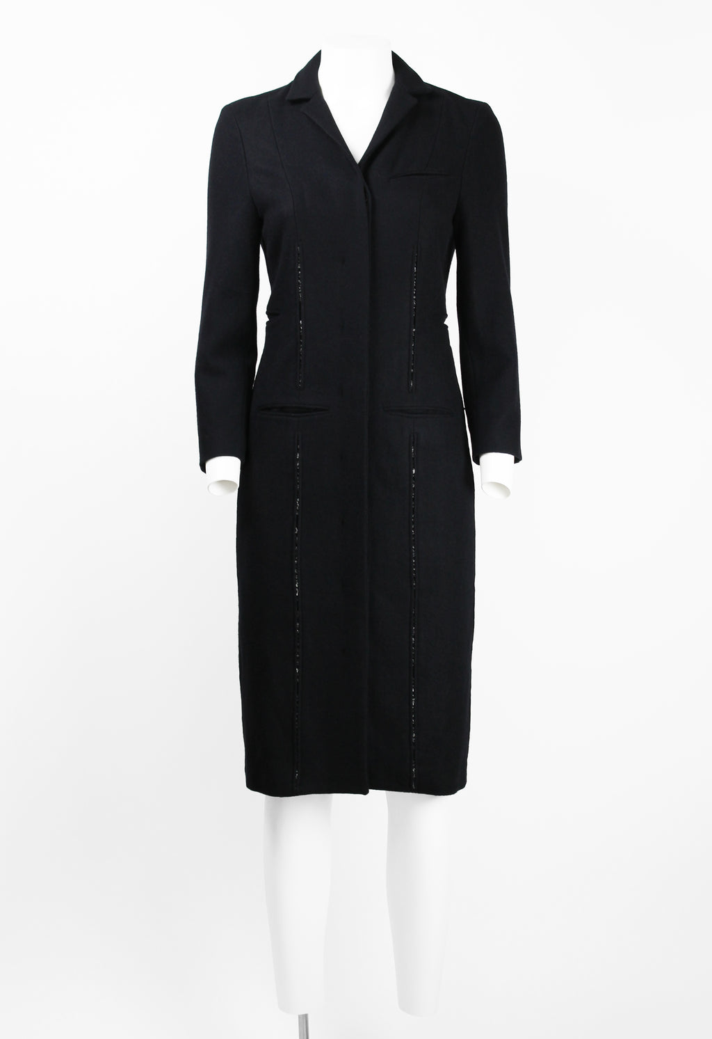 JIL SANDER RAF SIMONS FW 2008 VERTICAL BEADED COAT