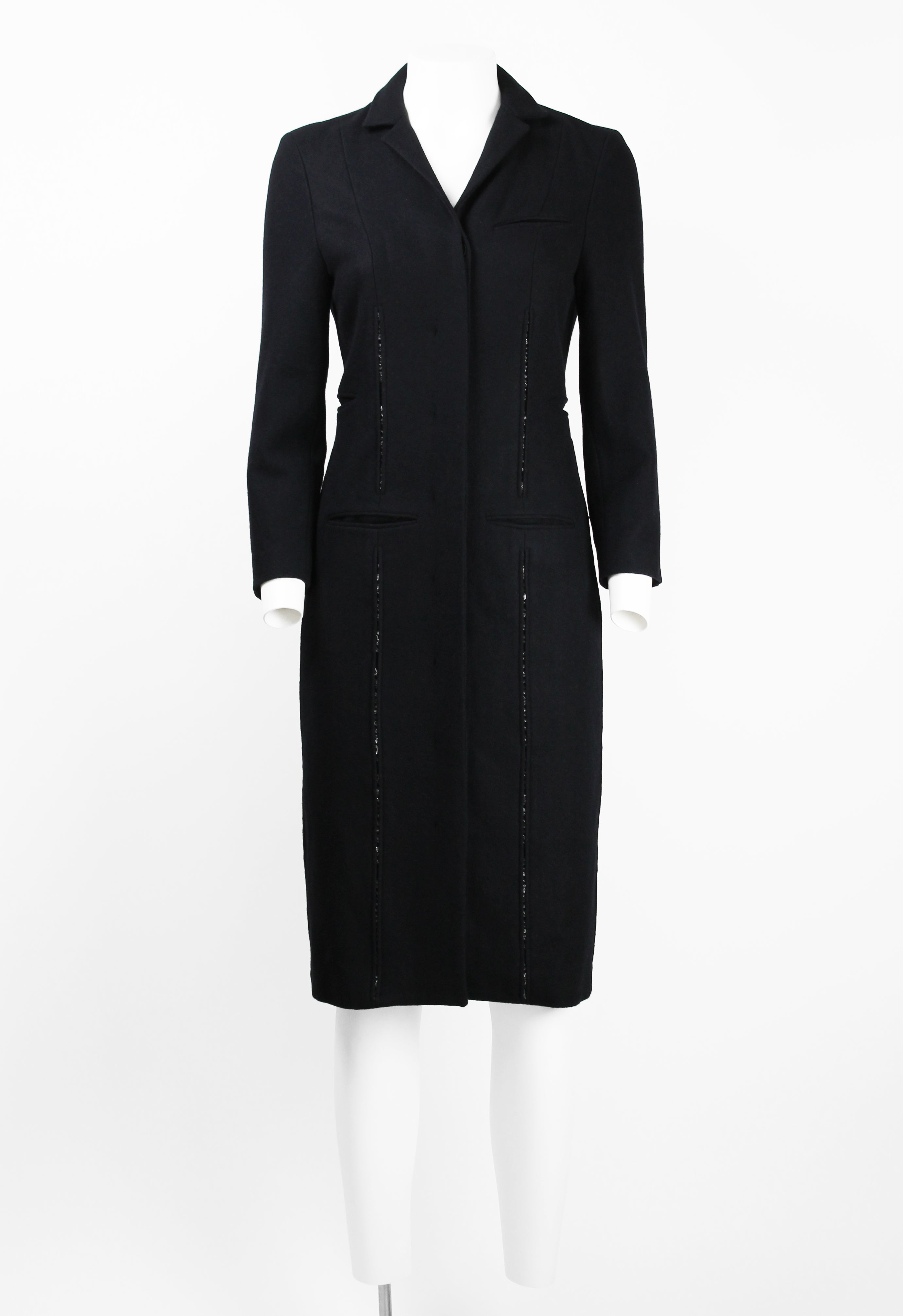 JIL SANDER RAF SIMONS FW 2008 VERTICAL BEADED COAT