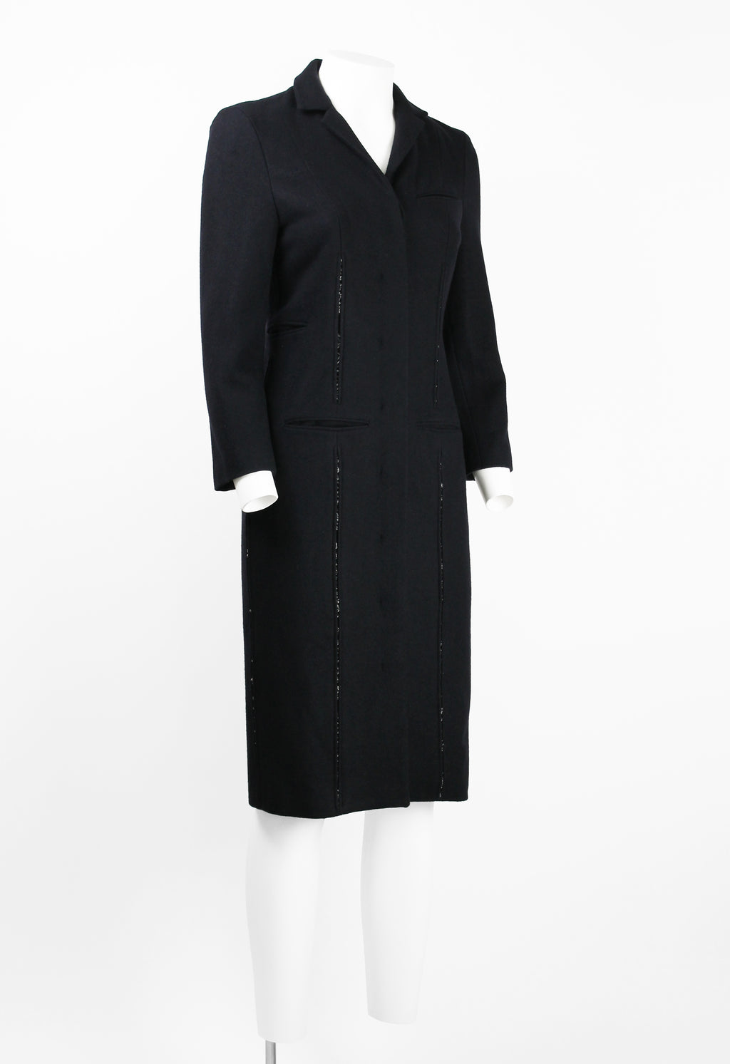 JIL SANDER RAF SIMONS FW 2008 VERTICAL BEADED COAT