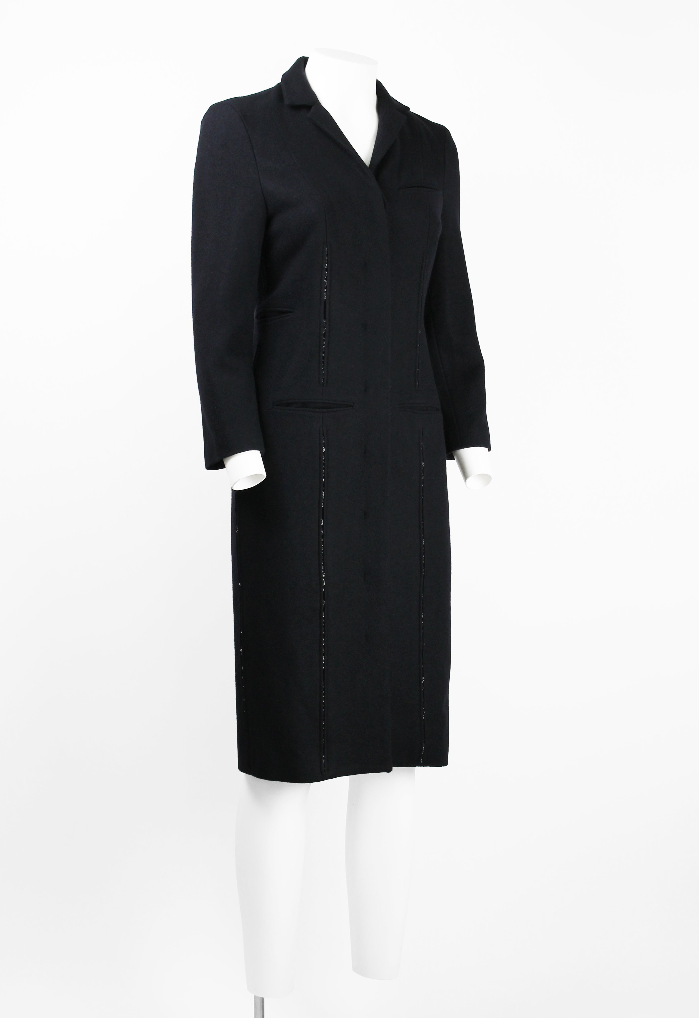 JIL SANDER RAF SIMONS FW 2008 VERTICAL BEADED COAT