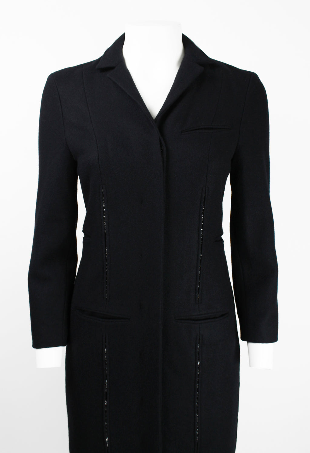 JIL SANDER RAF SIMONS FW 2008 VERTICAL BEADED COAT