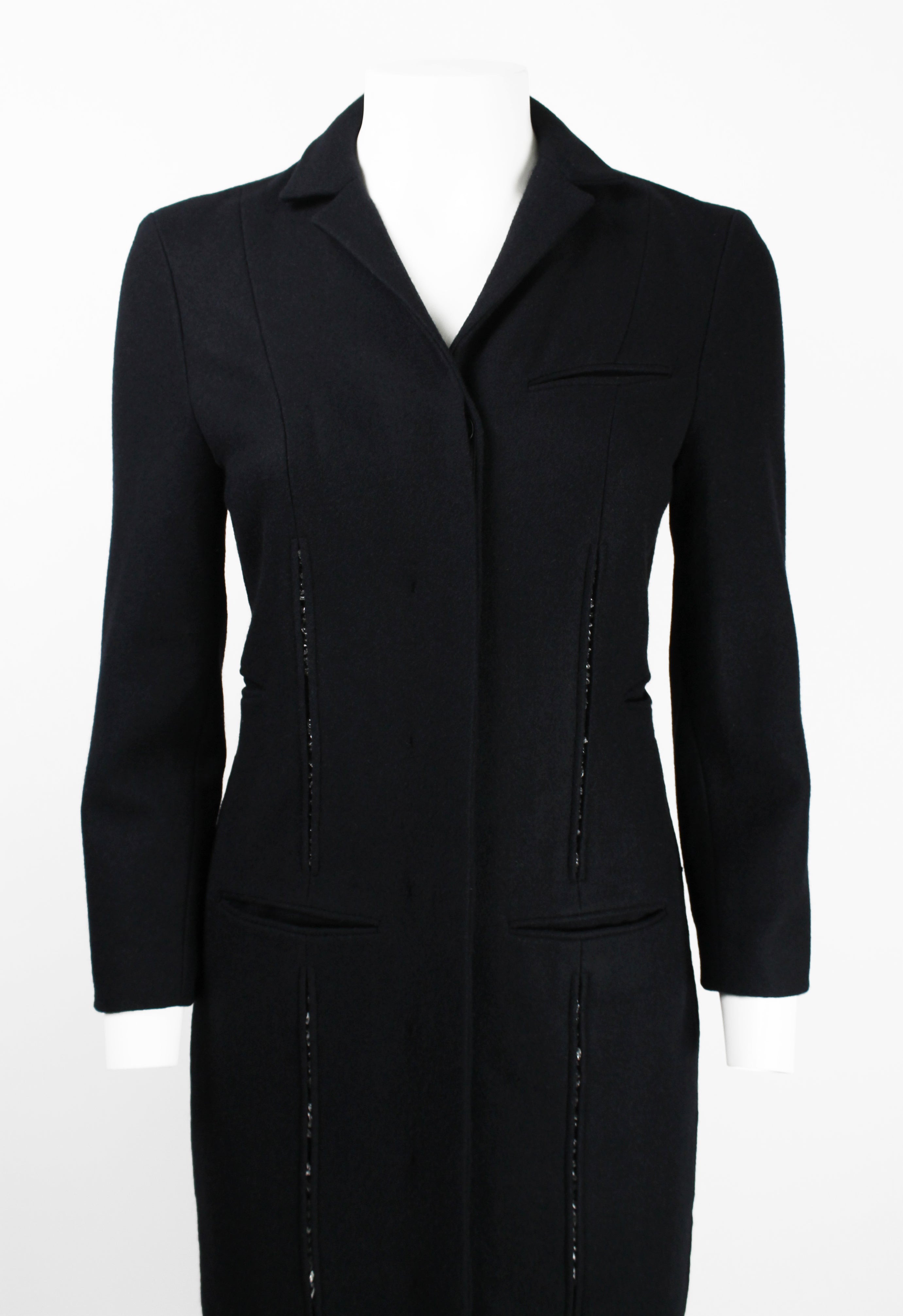 JIL SANDER RAF SIMONS FW 2008 VERTICAL BEADED COAT
