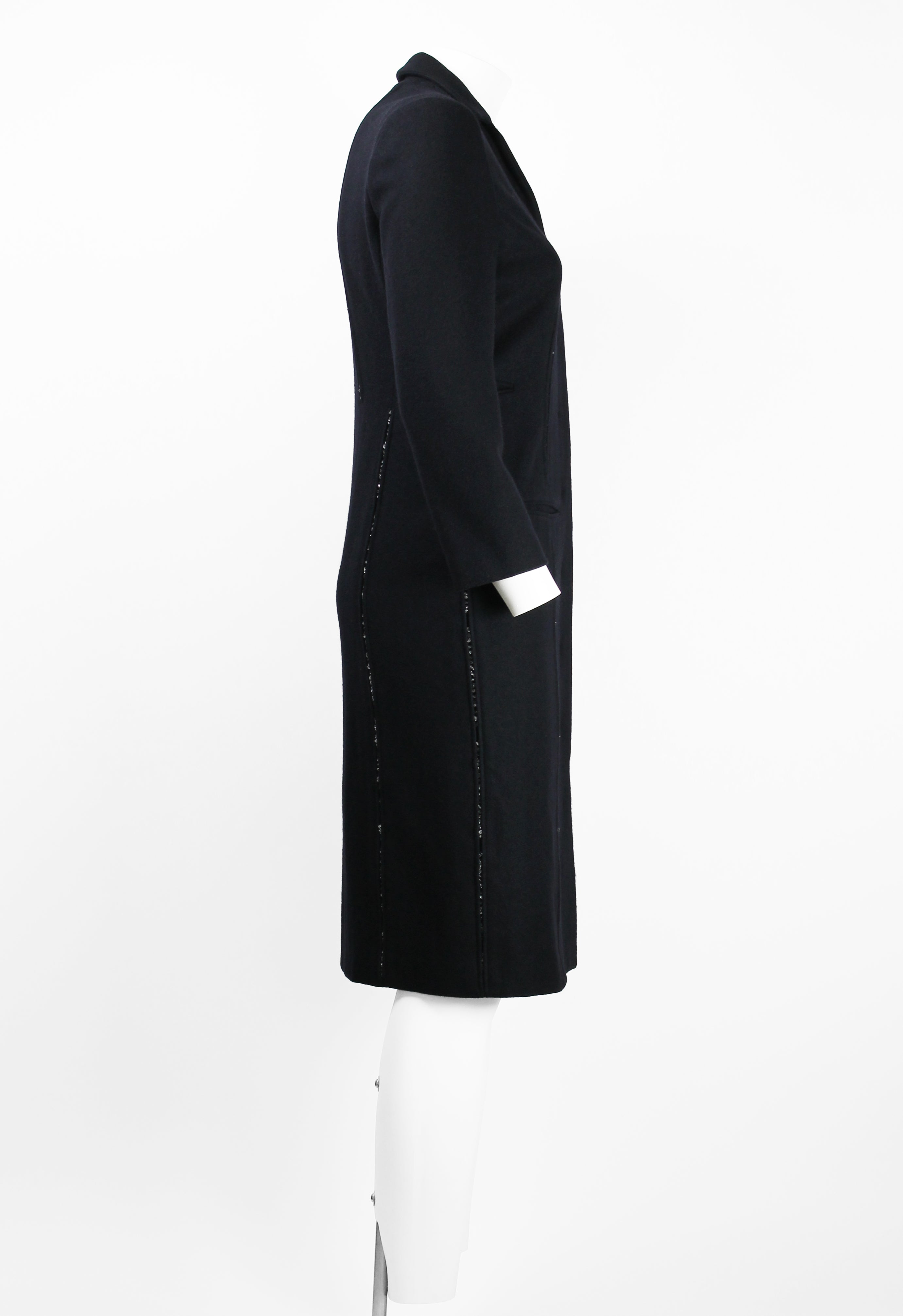 JIL SANDER RAF SIMONS FW 2008 VERTICAL BEADED COAT
