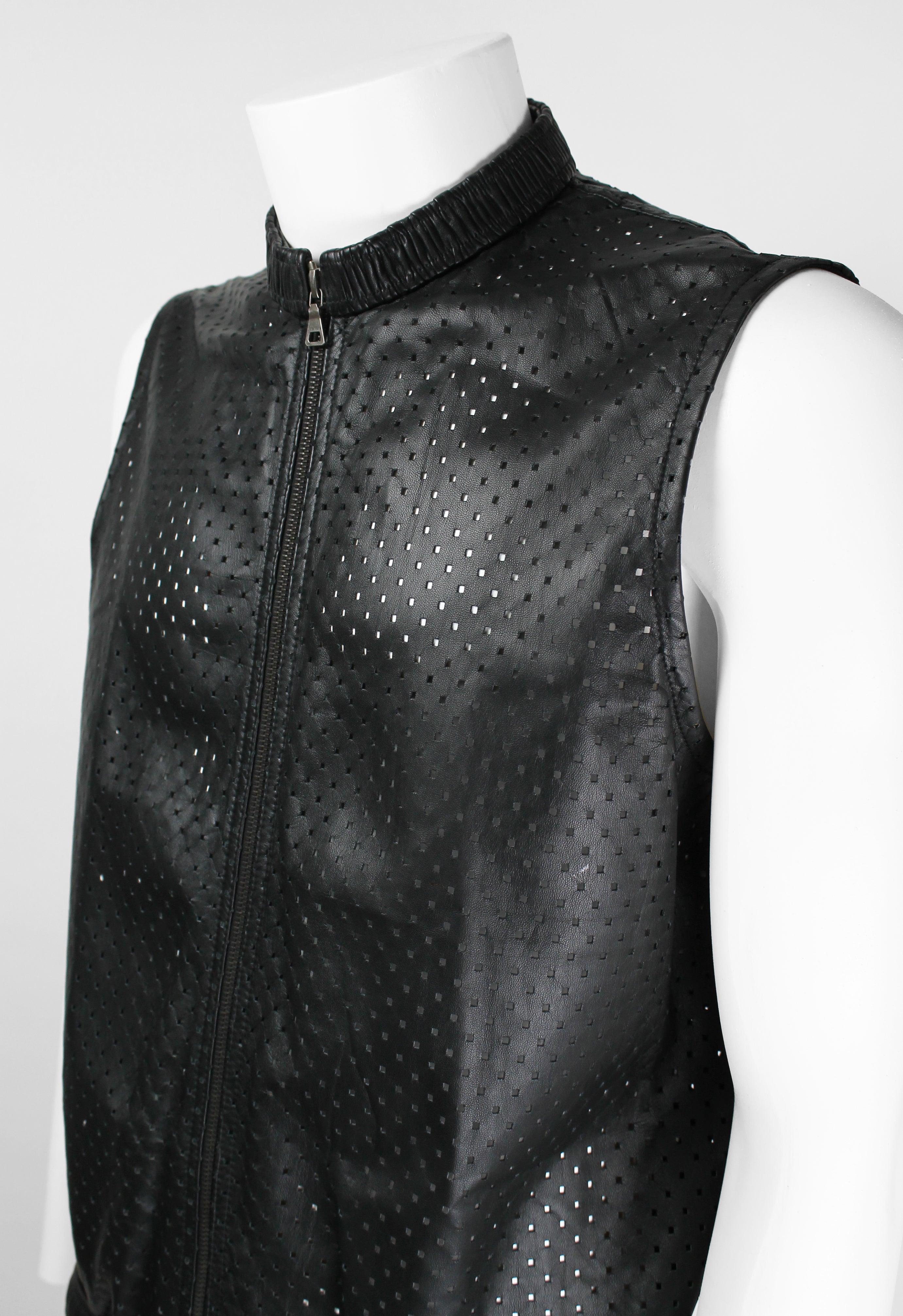 00s japanese label leather jilet vest ジレ 00s japanese label leather jilet vest ジレ - メルカリ