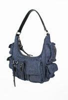 JIL SANDER SS 2003 DENIM CARGO SHOULDER BAG