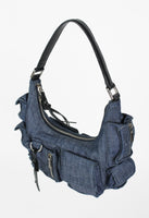 JIL SANDER SS 2003 DENIM CARGO SHOULDER BAG