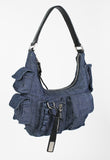 JIL SANDER SS 2003 DENIM CARGO SHOULDER BAG