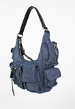 JIL SANDER SS 2003 DENIM CARGO SHOULDER BAG