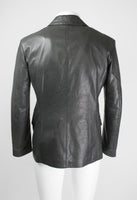 JIL SANDER SS 2012 CHARCOAL LEATHER JACKET