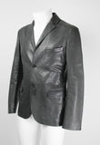 JIL SANDER SS 2012 CHARCOAL LEATHER JACKET