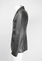 JIL SANDER SS 2012 CHARCOAL LEATHER JACKET