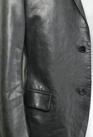 JIL SANDER SS 2012 CHARCOAL LEATHER JACKET