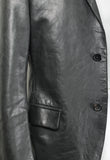 JIL SANDER SS 2012 CHARCOAL LEATHER JACKET