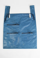 JIL SANDER SS 2012 XL BLUE LEATHER SHOPPER TOTE BAG