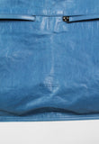 JIL SANDER SS 2012 XL BLUE LEATHER SHOPPER TOTE BAG