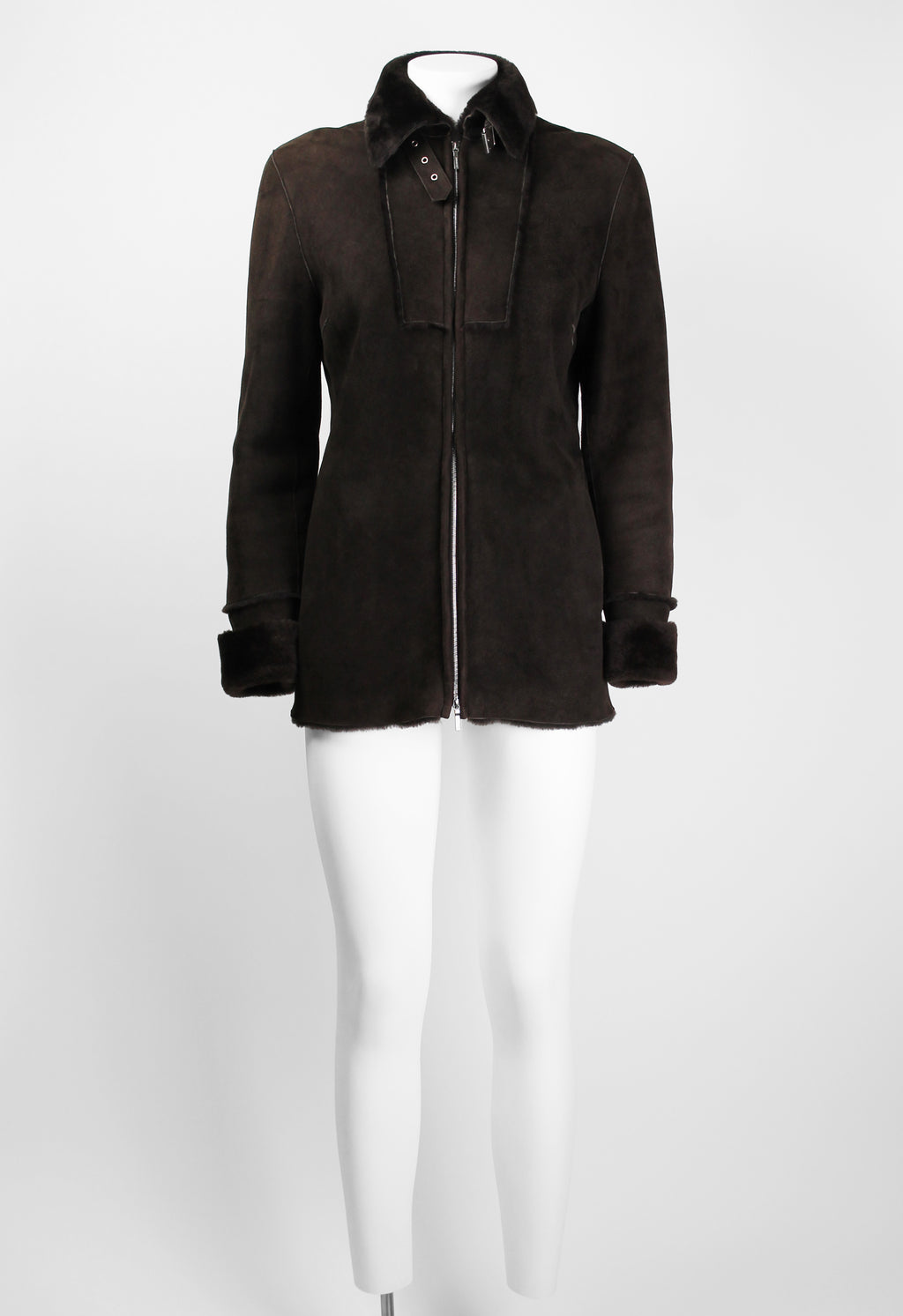 JIL SANDER SHEARLING BUCKLE JACKET