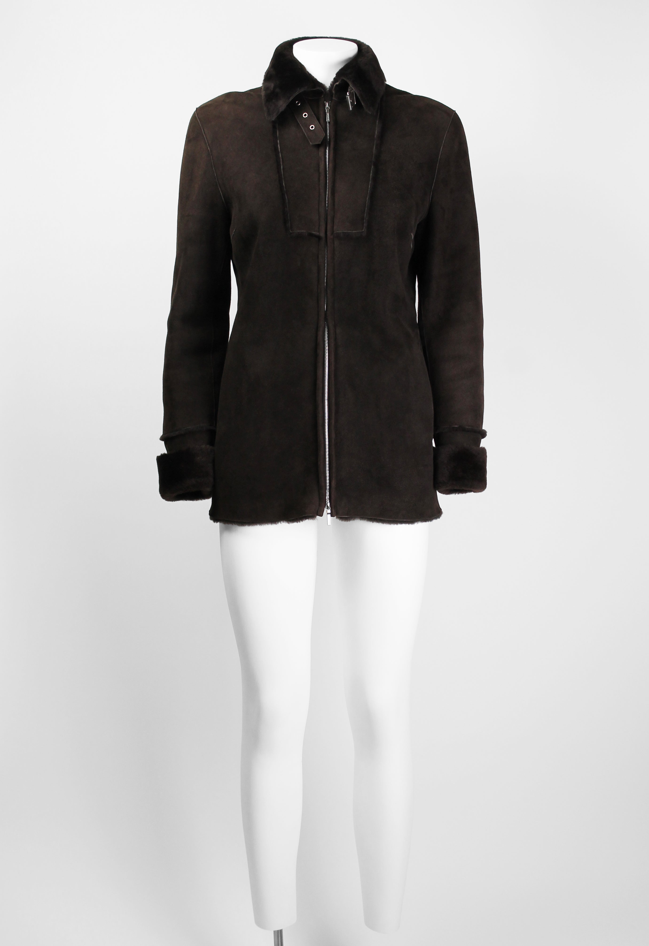 JIL SANDER SHEARLING BUCKLE JACKET