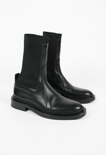 JIL SANDER RIBBED SOCK CHELSEA BOOTS