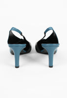 JIL SANDER TWO TONE SQUARE TOE HEELS