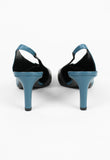 JIL SANDER TWO TONE SQUARE TOE HEELS