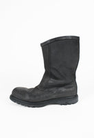 JIL SANDER WAXED BIKER BOOTS