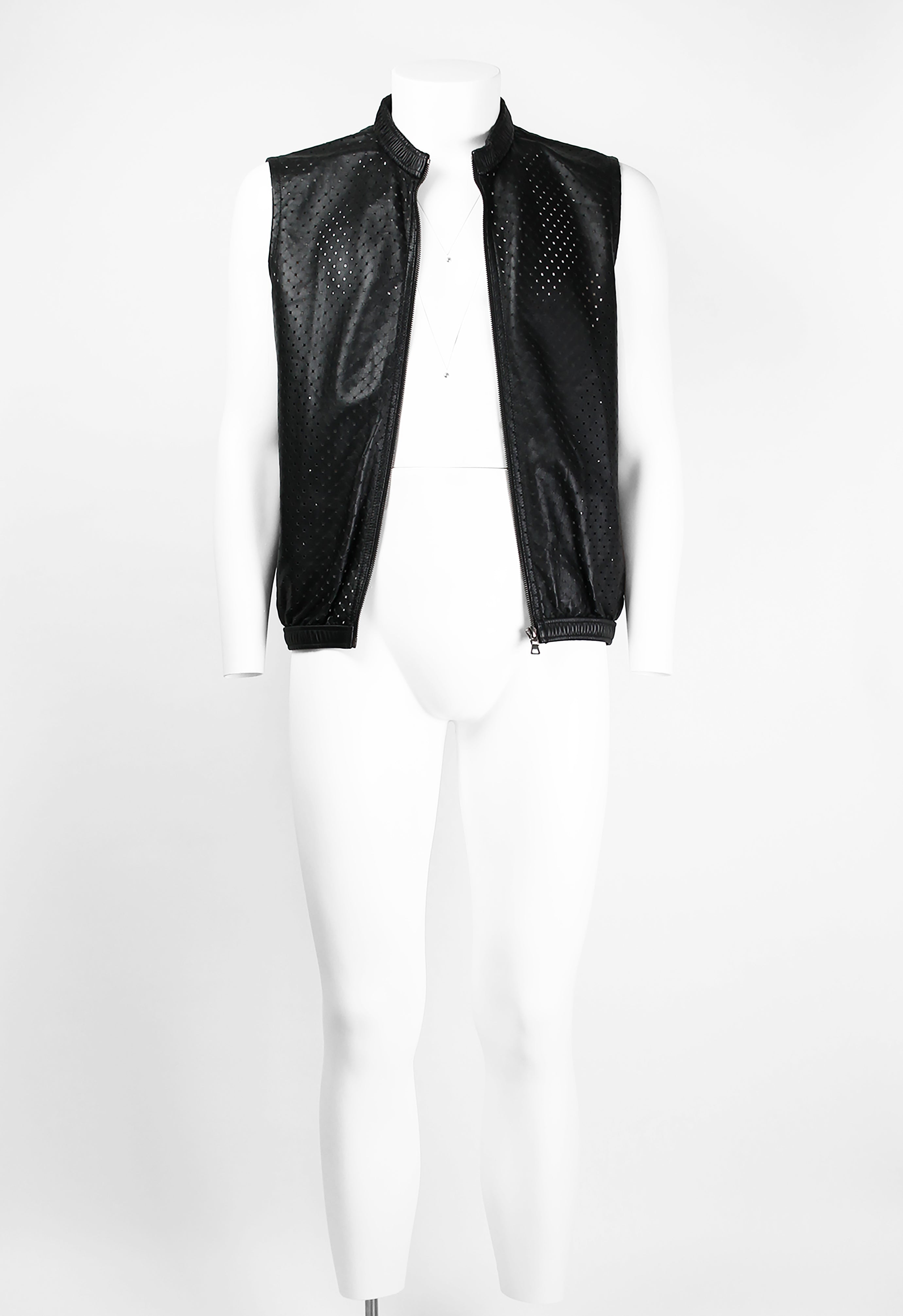 JIL SANDER SS 2000 PERFORATED LEATHER VEST