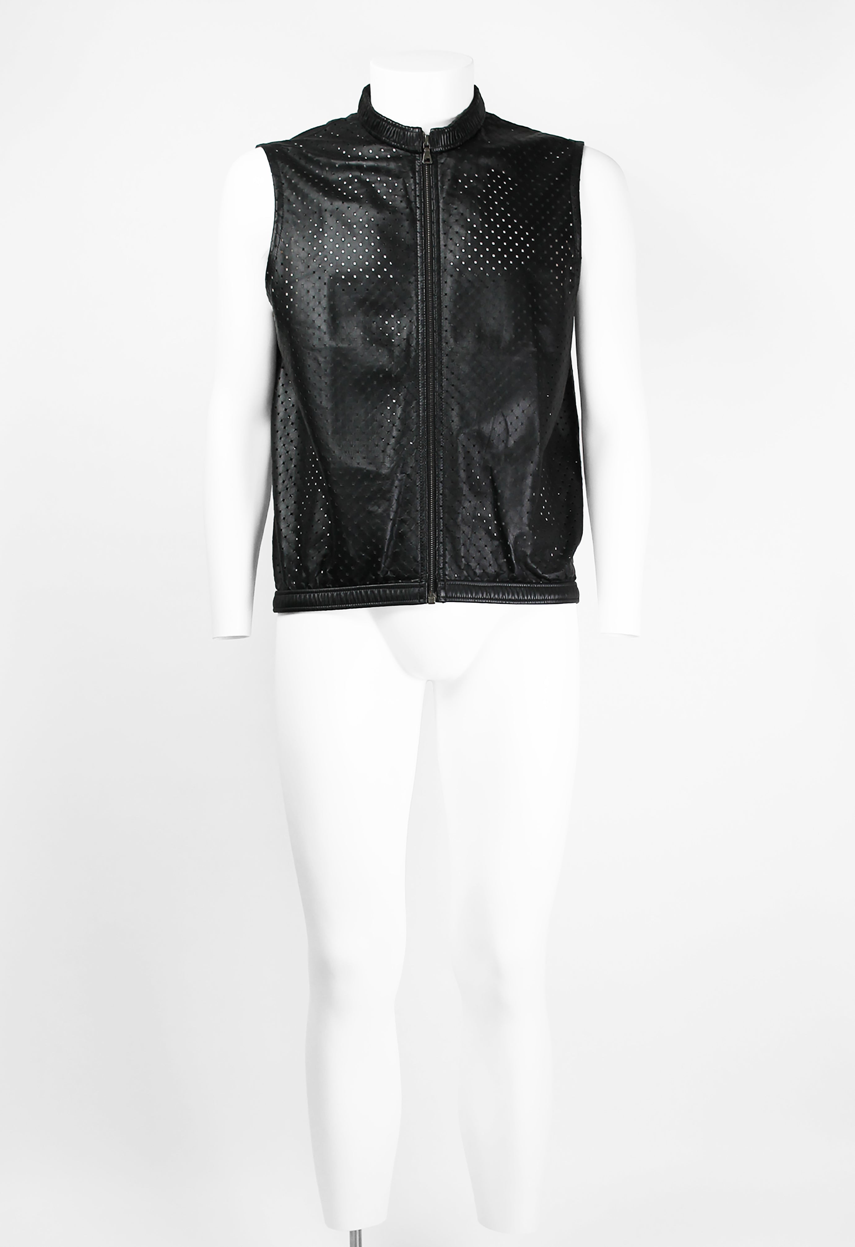 JIL SANDER SS 2000 PERFORATED LEATHER VEST
