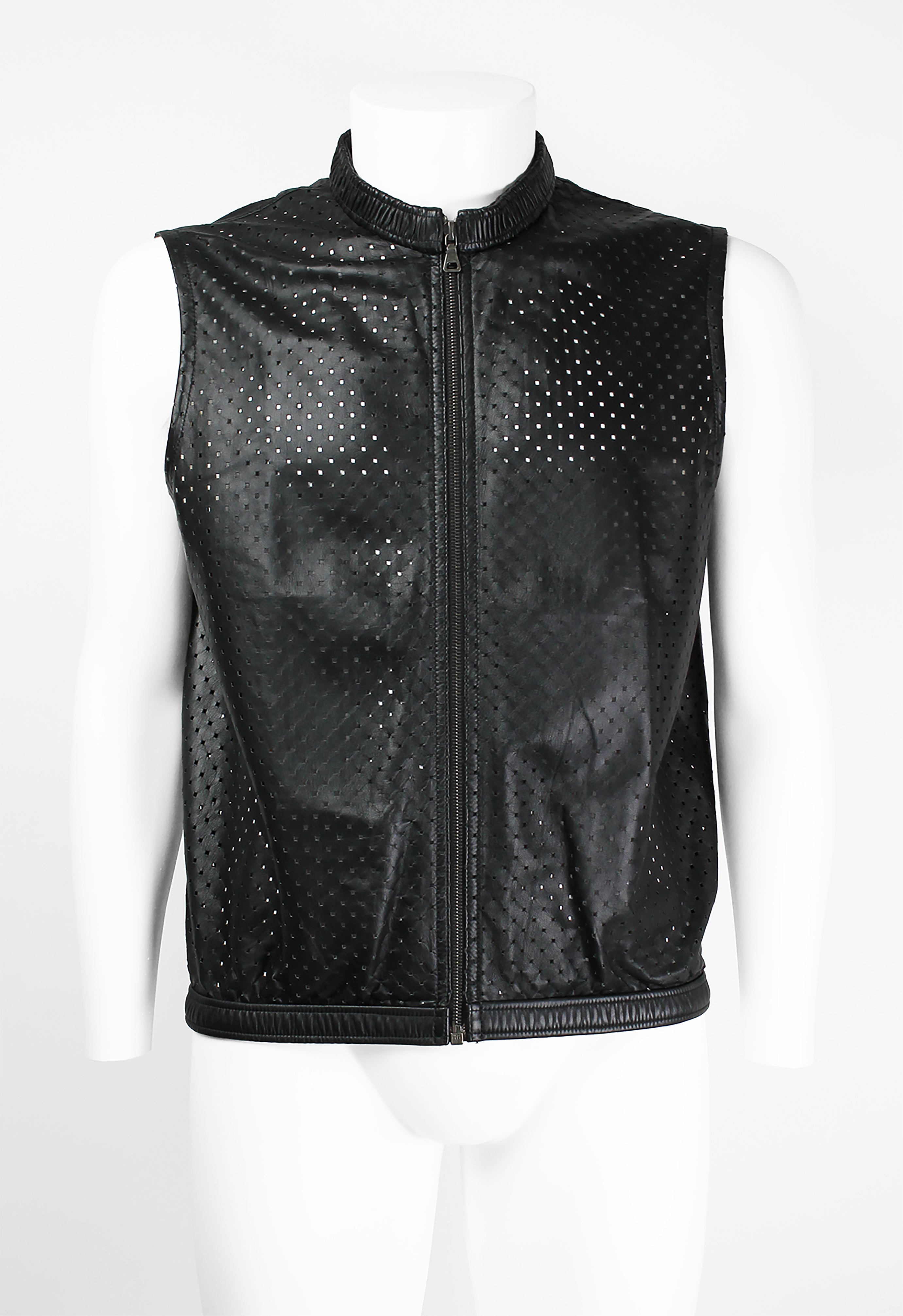 JIL SANDER SS 2000 PERFORATED LEATHER VEST